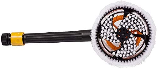 JSCARLIFE Black Car Auto Rotary Wash Brush Premium Water-Powered Turbine For Washing Car, Washing Blanket, Washing Wall, Washing Windows and More