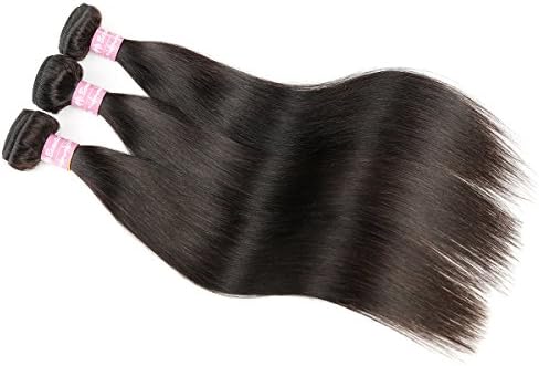 Beautier Straight Brazilian Human Hair Extension 3 Bundles 100% 6a Unprocessed Virgin Hair Natural Black