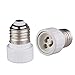 Onite 71-E27GU10P10-WT 10 PCS E26 E27 Edison Screw to GU10 Bayonet Base Adapter Lamp Socket, White