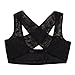 Yosoo Women's Firm Control Adjustable Back Support Bra Chest Breast Belt Band Posture Corrector Brace Body Sculpting S Back Shoulder Vest X Type Pattern (Large, Black)
