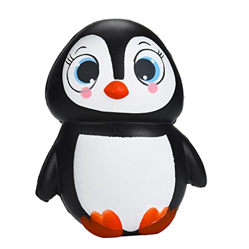 HANYI Fidget Relieves Stress Anxiety Attention, Kids Squeeze Decompression Toys Simulation Doll Squishy Cream Scented Slow Rising Toy, Colorful Pressure Decompression Educational (Female Penguins)