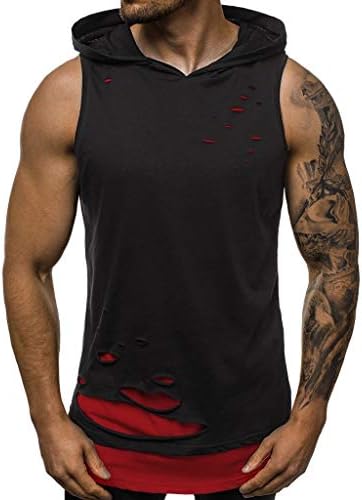 mens sleeveless gym hoodies