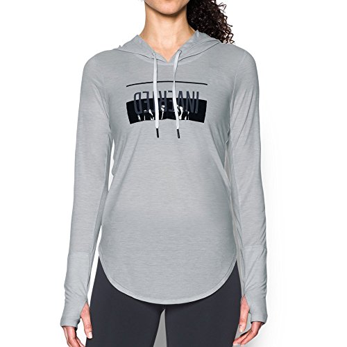 Under Armour Womens Supreme Inverted Hoodie Air Force Gray Heath