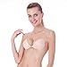 Fetoo Invisible bra, Reusable Soft Material Sticky Push Up Strapless Backless Silicone Adhesive Bra (B, Pure Nude)