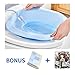 Kueysing Sitz Bath, Over-The-Toilet Perineal Soaking Bath, for Hemorrhoidal Relief, Ideal for Post- Pregnant Women-Episiotomy Patients (Blue)