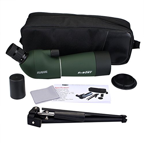 Svbony SV28 20-60x60 Zoom FMC BAK4 Waterproof Earth Telescope with Tripod and Universal Smartphone Adapter for Observation