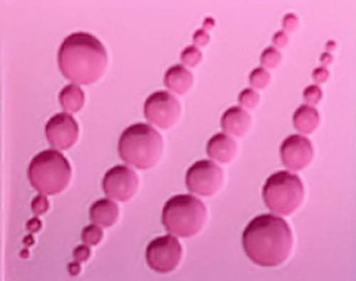 Baking Molds 3D Silicone Mould Cake Candy Pastry Tools Decorating Reusable Non-stick Bead Balls 4 Cavity Sugarcraft Fondant Gum Paste Chocolate Making Crafts Mold Soap Decorations 1Pcs