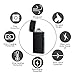 TOPKAY Electric Arc Lighter, Windproof Plasma Lighter, USB Rechargeable Electronic Dual Plazmatic Arc Lighter, Candle Lighter, Mini Lighter (Black)