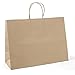 GSSUSA 16x6x12 Large Paper Bags with Handles 100Pcs, Gift Bags, Bag for Small Business Bulk, Brown Paper Shopping Bag for Boutique, Merchandise, Clothing, Grocery, Food Service Take Out