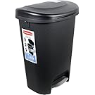 Rubbermaid Step-On Wastebasket, 13 Gallon - Black