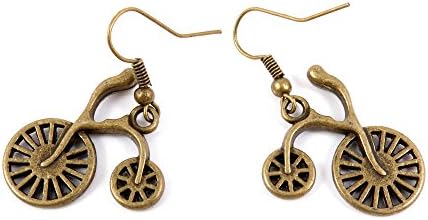 1 Pair Earring Jewelry Making Charms Antique Bronze Findings Hooks Supplies Wholesale Supply Handmade B8CY5 Bicycle Bike