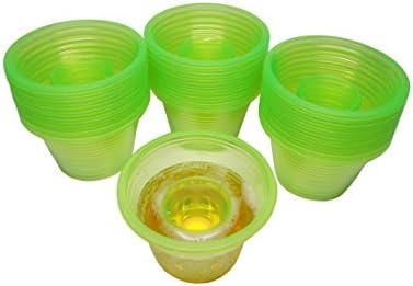 Jager Bomb Shot Cups, Plastic, Disposable, 25 Pack Avail In Neon, Blue, Red and Clear (Neon)