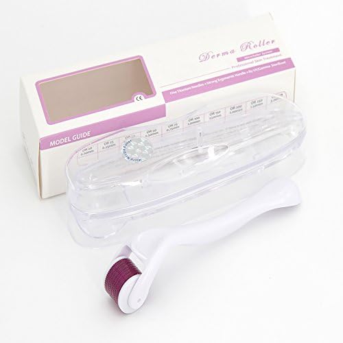 540 Microneedle Derma Roller - 0.25mm Titanium Micro Needles - Spa-Quality Skin Care Tool For Home Use - Removes Acne Scars, Discoloration and Age Spots - Get Younger Looking Smooth Skin