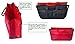 RW Collections Handbag Organizer, Liner, High Quality Nylon Multi-Pocket Purse Bag Travel Organizer Insert, 13 Compartments - Large (Red/Pink)