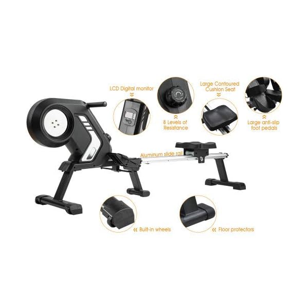 Rowing-Machine-Indoor-Home-Rower-Magnetic-Resistance-Rowing-Machine-Foldable-rowing-machine-with-Fodable-Design-8-Level-Adjustable-Resistance-Transport-Wheels-Advanced-Driving-Belt-System Rowing Machine Indoor Home Rower Magnetic Resistance Rowing Machine Foldable rowing machine with Fodable Design 8-Level Adjustable Resistance Transport Wheels Advanced Driving Belt System