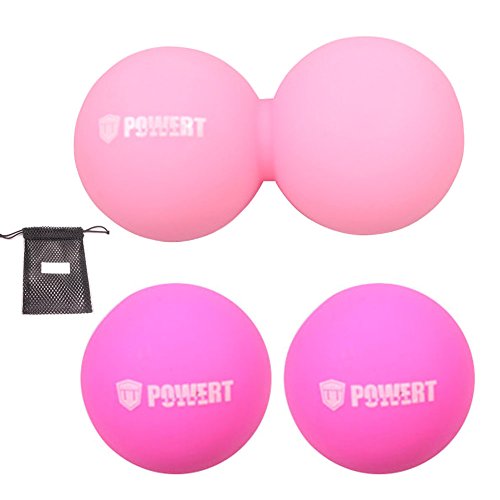 Gtopart Dual Self Massage Ball,Lacrosse Balls for Trigger Point and Deep Tissue Therapy of Feet, Hands, Back