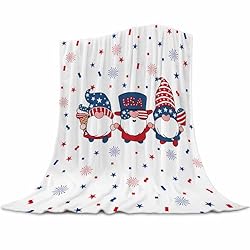 4th of July Throw Blanket Gnomes Patriotic