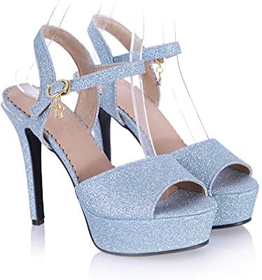 sky blue high heels