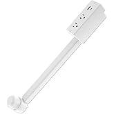 Expansor de tomada flexível, extensor de tomada de corrente compacto e extensível, com base giratória de 180° para mesa de ca