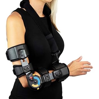 American Heritage Industries Elbow ROM Brace- Hinged Elbow Brace for Post Op Elbow Fracture Rehabilitation, Right or Left (Right)