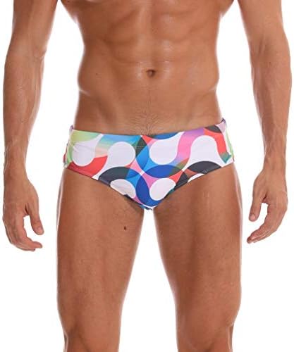 Corriee Mens Quick Dry Print Drawsting Swim Trunks Boxer Briefs Men's Surfing Beach Shorts