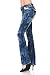 VIRGIN ONLY Women's Slim Fit Stretch Denim Straight Leg Jeans (Blue Whiskering, Size 9)