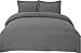 Utopia Bedding Duvet Cover King Size - 3 Piece with Zipper Closure - 1 Comforter Cover 104X90 Inches & 2 Pillow Shams 20X36 Inches (Grey) Comforter Not Included