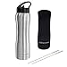 Hydracentials Stainless Steel Vacuum Insulated Water Bottle With Straw