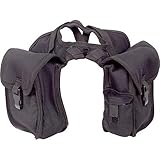 Cashel Quality Deluxe Small Horse Saddle Pommel Horn Bag, Padded Pockets, Camera or Cell Phone Pocket, 600 Denier Material, Size: Small Color Choice: Black, Brown or Camo