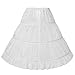 BKSKK Girls 3 Hoop Flower Girl Crinoline Petticoat Skirt with Lace Edge