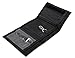 RFID Trifold Canvas Outdoor Sports Wallet for Kids - Front Pocket Wallet with Magic Sticker (Gray)