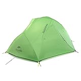 Naturehike 2 Person Camping Tent Outdoor Waterproof Tent Double-Layer (New Green (20D Silicon Fabric))