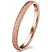 Womens 2mm Stainless Steel Sand Blast Finish Rose Gold Wedding Band Engagement Domed Ring
