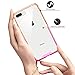 Salawat for iPhone 7 Plus Case, Clear iPhone 8 Plus Case Cute Anti Scratch Slim Phone Case Cover Reinforced TPU Bumper Shock Absorption Protective Case for iPhone 7/8 Plus (Orange Pink)