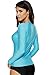 CharmLeaks Women Uv Sun Shirt Rash Guard Swimwear Long Sleeve Swim Shirt L Aqua