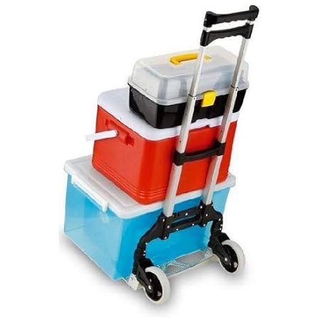 FAINLIST 80Kg Portable Folding Aluminium Truck Hand Collapsible Trolley Luggage Cart