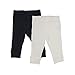 Leveret Baby Boys Girls Two Pack Legging Navy & Off White Size 18 Months