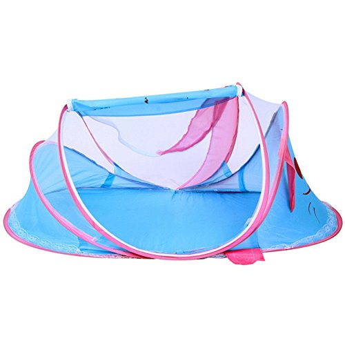 Baby Mosquito Net Bed, Portable Foldable Travel Zippered Infant Canopy Tent Newborn Crib for Summer