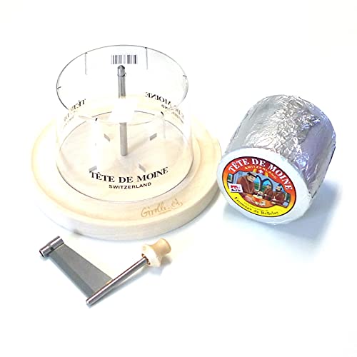 Girolle Original Swiss Made Käsehobel mit Originalhaube ganzer Laib Tete de Moine KÜHLBOX-Versand mit Styroporbox und… – Bild 3