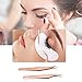Best Tweezers for Eyelash Extension - Straight and J Curved Pointed Tweezers - Professional Stainless Steel Precision tweezers lash Tweezers Set 2 Pack (Rose-Gold)