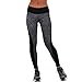 Gillberry Women Sports Trousers Athletic Gym Workout Fitness Yoga Leggings Pants (L, Gray)
