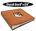 Golden State Art, Family Holiday Photo Album for Christmas, Vacation, Anniversary Photography Book for 200 4x6 Pockets with Memo, 2 Per Page Large Capacity (Suede Cover - Rusty Bronze)