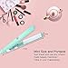 2 in 1 Mini Hair Straightener Ceramic Tourmaline Plate Beauty Flat Iron Heating Curler（4Colors ） (Matcha Green Beauty Plug)thumb 2