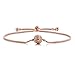 SHINCO Lucky Bead Charm Adjustable Bracelets 18k Gold Plated Cubic Zirconia Fashion Jewelry Gift for Women Girls, for Love, Anniversary, Valentine's Day, Birthday,Women's Day