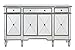Decor Central Cabinet with 3 Drawers, 3 Shelves & 4 Doors, 60
