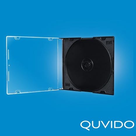 50 quvido CD slim cajas jewel case negro single 5.2 mm: Amazon.es: Informática