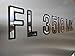 Boat Registration Stickers - Domed Carbon Fiber Numbers with Red Outline