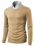 H2H Mens Casual Slim Fit Pullover Long Sleeve Basic Sweater