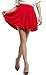 chouyatou Women's Double Waist Side Buttons Pleated Skirt (Small, Red)