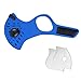 Flyalone Dust Masks, Reusable Respirators Face Masks for Allergies Woodworking Running Sanding Mowing Half Mask for Women Men,Reusable Dust Pollution Mask with 2 Activated Carbon Filter (Blue)